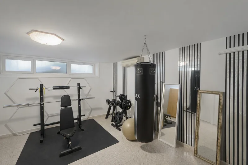 beach house cyprus home gym fitness room