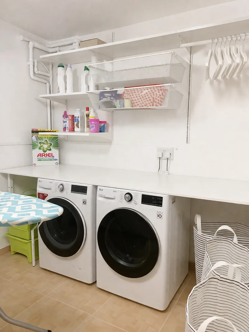 beach house cyprus laundry room washer dryer