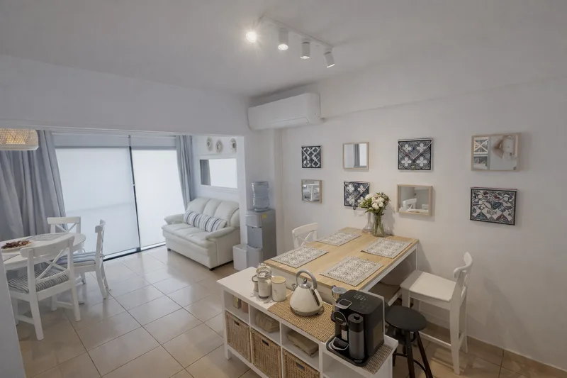 beach house cyprus open plan dining living area larnaca