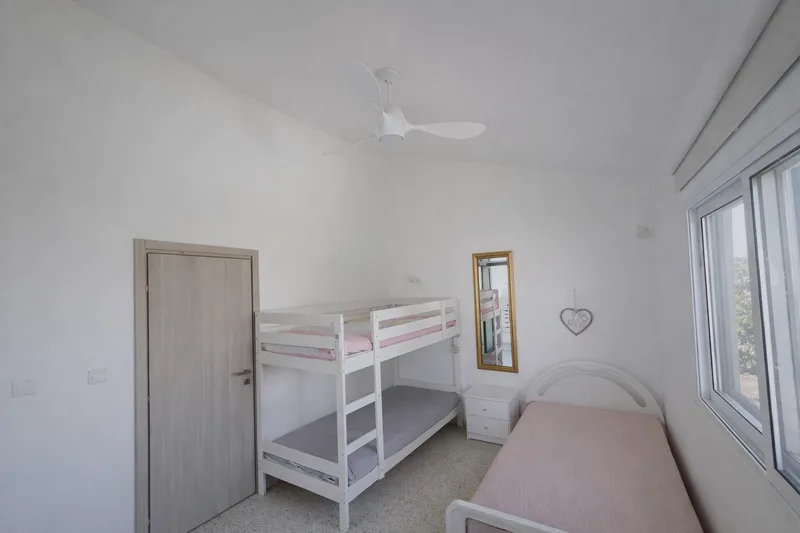 beachhouse cyprus kids bedroom bunk bed bright modern interior