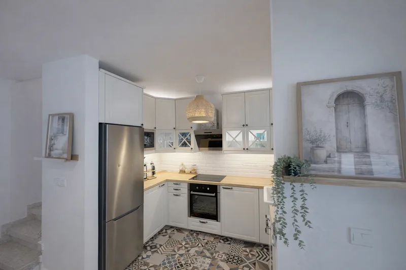 larnaca beach house modern kitchen white interior cyprus