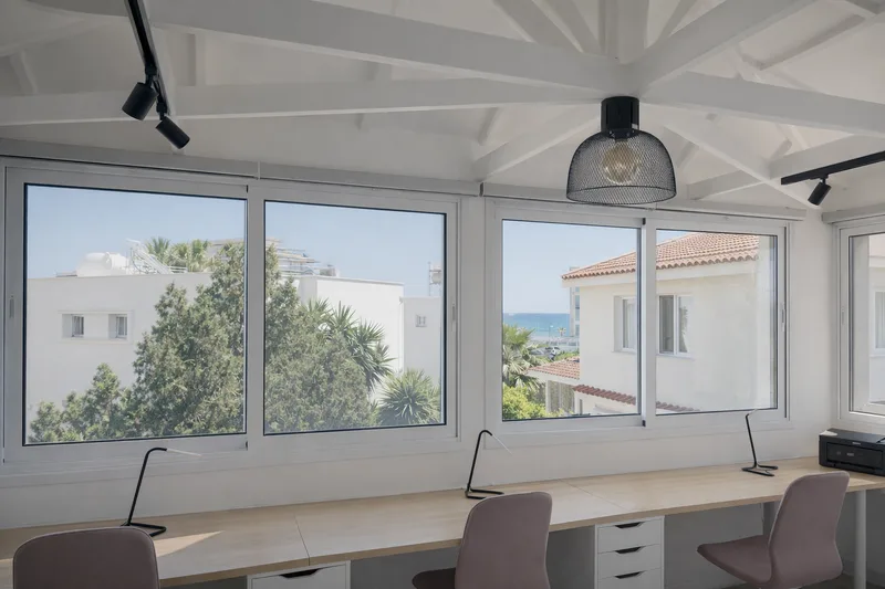 modern home office sea view larnaca cyprus beach house